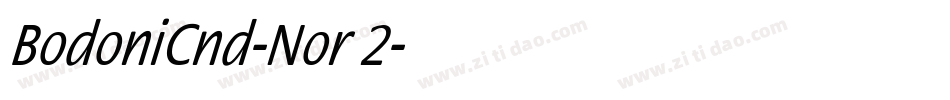 BodoniCnd-Nor 2字体转换